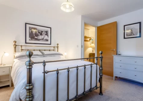 The bedroom at Fowey Landing, Fowey