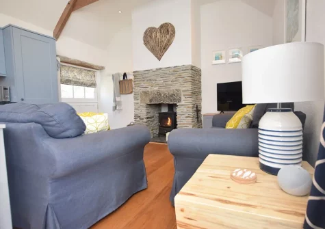 The living area at Fox Corner, Little Petherick