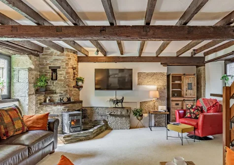 The living area at Foxes At Langoose, Lanhydrock