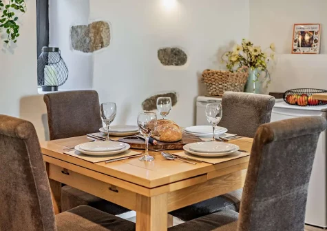 The dining area at Foxes At Langoose, Lanhydrock