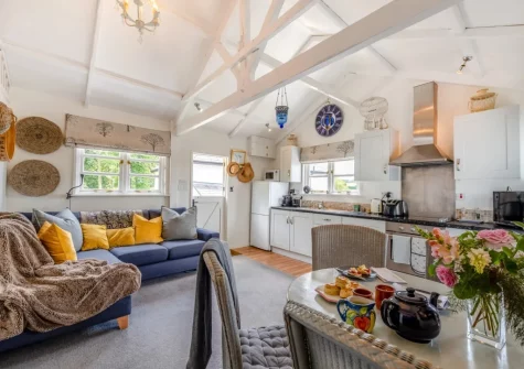 The living, dining area & kitchen at Fox's Folly, North Tamerton