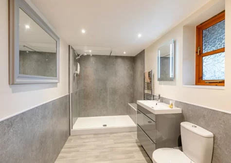 Bedroom #1 en-suite shower room at Freedom at Ashcombe Cottages, Ashcombe