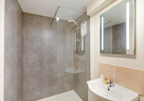 Bedroom #2 en-suite shower room at Freedom at Ashcombe Cottages, Ashcombe