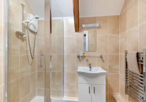 Bedroom #3 en-suite shower room at Freedom at Ashcombe Cottages, Ashcombe