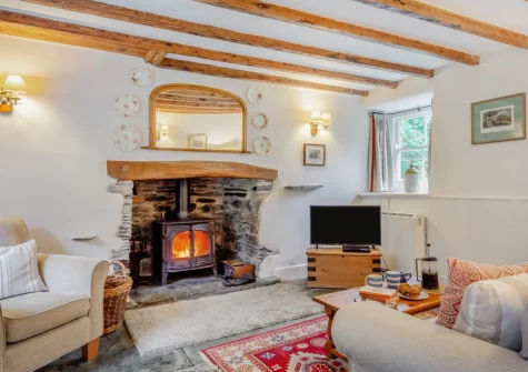 The living room at Frogapits, Boscastle