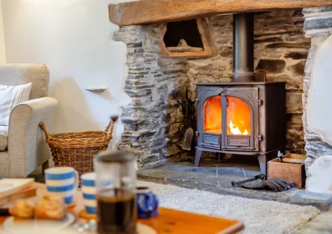 The living room at Frogapits, Boscastle