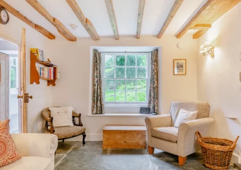 The living room at Frogapits, Boscastle