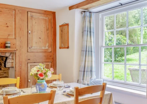 The dining area at Frogapits, Boscastle