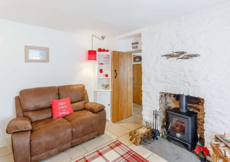 The living room at Frogwell Cottage, Brixham