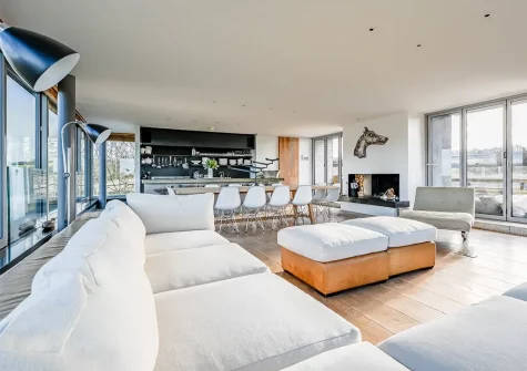 The living area at From Land to Sea, Edmonton