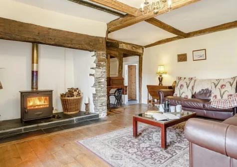 The first living room at Fursdon Farmhouse, Iddesleigh