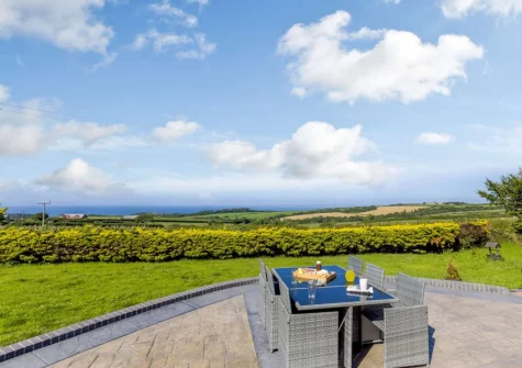 The patio, alfresco dining area & garden at Gallantry Bower, Higher Clovelly