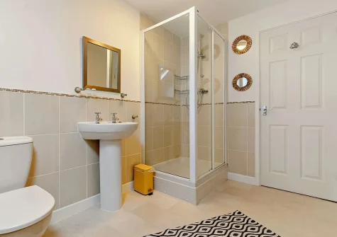 Bedroom #1 en-suite shower room at Galleons Rest, Charlestown