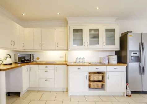 The kitchen at Garden House, Bude