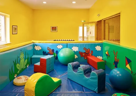 The communal children's soft-play games room at Gitcombe Estate, Cornworthy