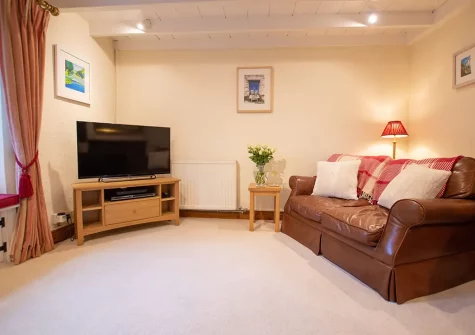 The living room at Gargoyle Cottage, St Agnes