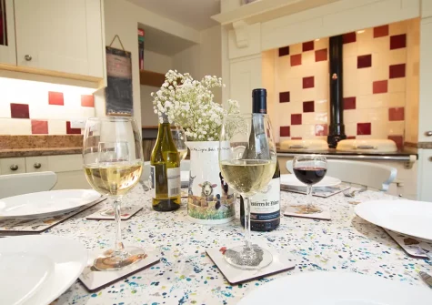 The kitchen & dining area at Gargoyle Cottage, St Agnes