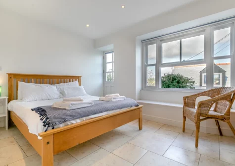Bedroom #1 at Gartree Cottage, Polruan