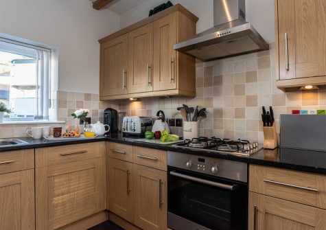 The kitchen at Gemstone Cottage, Brixham