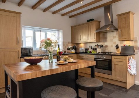 The kitchen at Gemstone Cottage, Brixham
