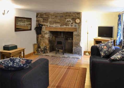 The living area at George's Cottage, Bucks Mills
