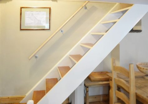 The stairs to the first floor at George's Cottage, Bucks Mills