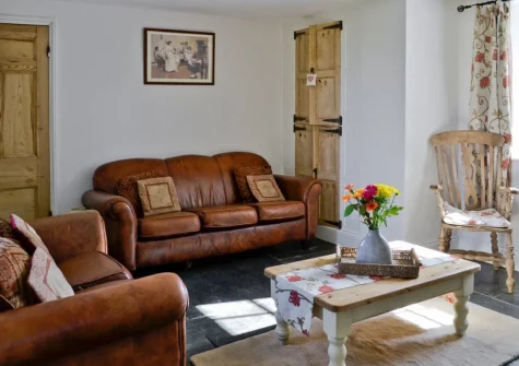 The living room at Gewans Farm Cottage, Tregorrick