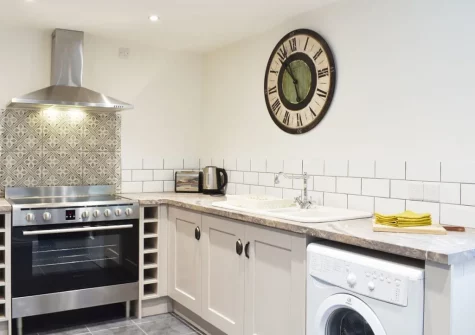 The kitchen at Gewans Farm Cottage, Tregorrick