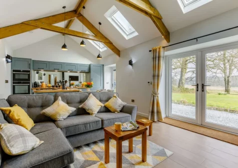 The living area at Gidcott Cottage, Gidcott