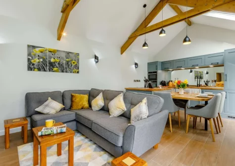 The living area at Gidcott Cottage, Gidcott