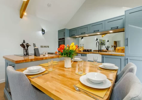 The dining area at Gidcott Cottage, Gidcott