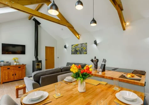 The dining area at Gidcott Cottage, Gidcott