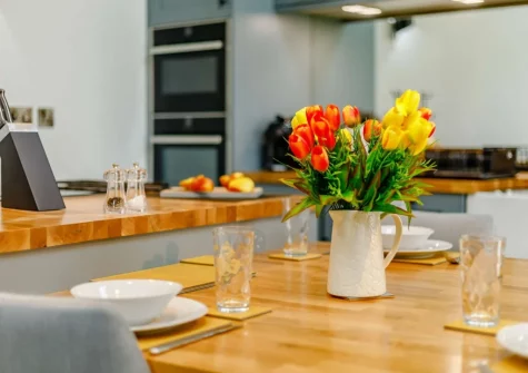 The dining area at Gidcott Cottage, Gidcott