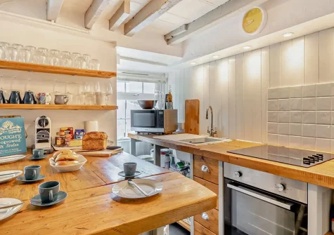 The kitchen & dining area at Giffin Cottage, Brixham