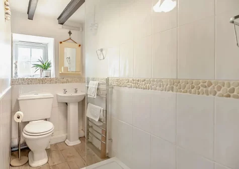 The shower room at Giffin Cottage, Brixham