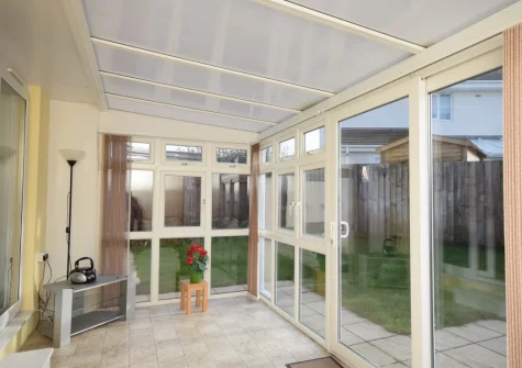 The sunny conservatory at Gifford Close Bungalow, Hartland