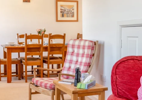 The living room at Glanmor North, Polruan
