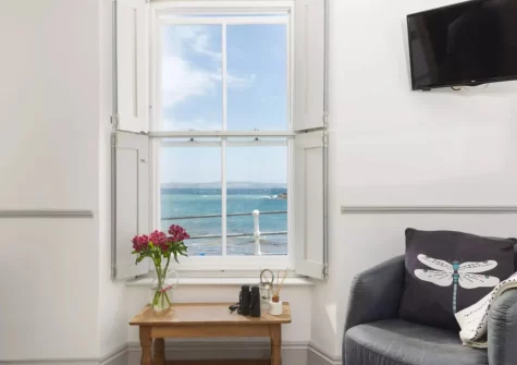The living room at Glas Mor, Mousehole