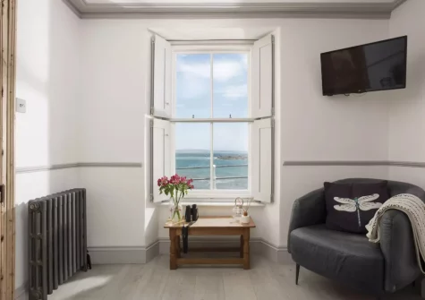 The living room at Glas Mor, Mousehole