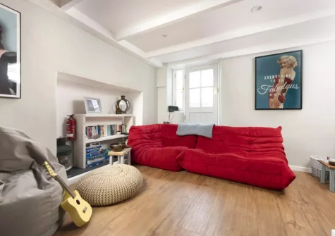 The lower ground floor TV room at Glas Mor, Mousehole
