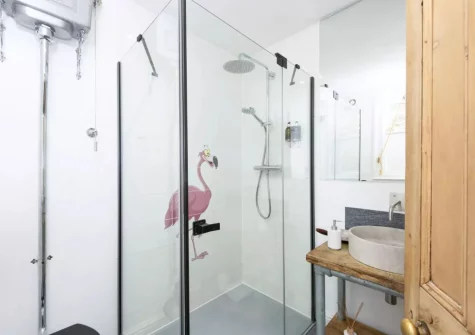 The first-floor shower room at Glas Mor, Mousehole