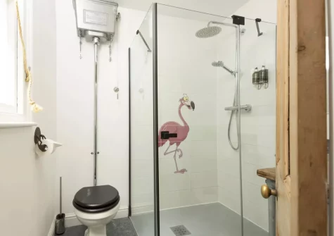The first-floor shower room at Glas Mor, Mousehole