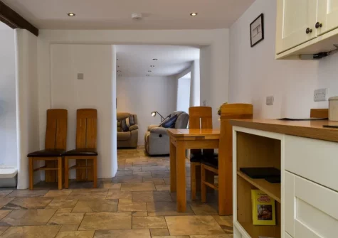 The kitchen & dining area at Glimsters Cottage, Kentisbere