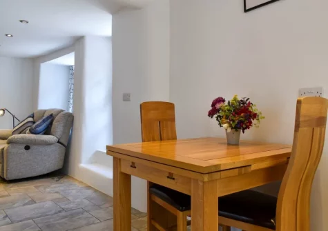 The dining area at Glimsters Cottage, Kentisbere