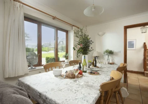 The dining room at Godolphin at Roserrow, Polzeath
