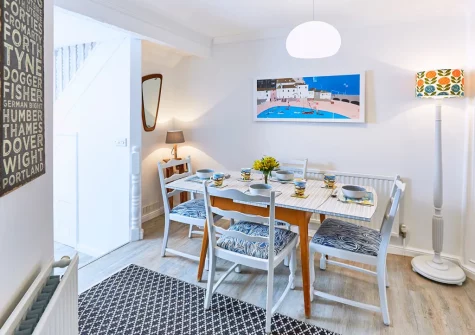 The dining area at Godrevy Watch, Carbis Bay