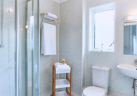 The shower room at Godrevy Watch, Carbis Bay