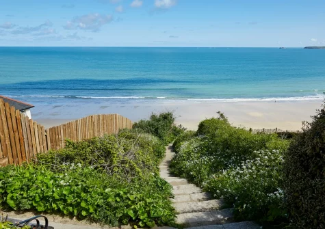 From Godrevy Watch, it's just a short walk to the Blue Flag Carbis Bay Beach