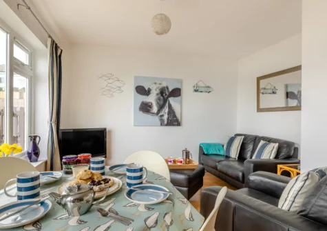 The living & dining area at Gone To The Beach at Brixham Holiday Park, Brixham