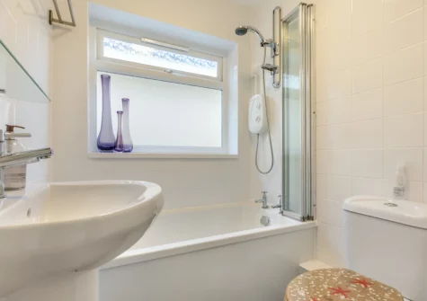 The bathroom at Gone To The Beach at Brixham Holiday Park, Brixham